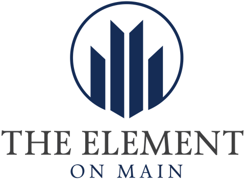 The image is a logo for "The Element on Main".