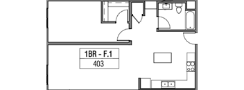 1 Bedroom, 1 Bathroom