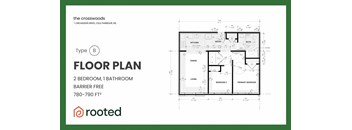2 Bedrooms, 1 Bathroom