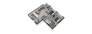 2 Bed / 1.5 Bath (Corner)