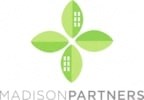 A logo with the text "MADISONPARTNERS" underneath it.