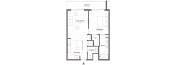 1 Bed-1.5 Bath-B1.A
