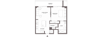 1 Bed-1.5 Bath-B3