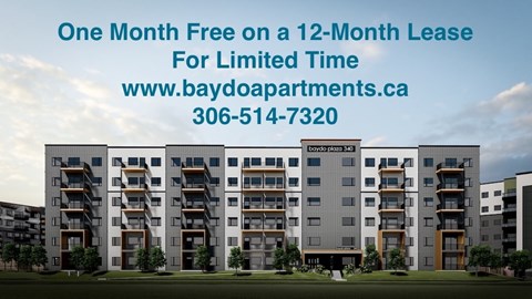 An apartment complex advertises a free month on a lease for a limited time.