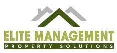 The image is a logo for Elite Management Property Solutions.
