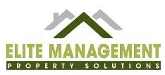 The image is a logo for Elite Management Property Solutions.