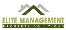 The image is a logo for Elite Management Property Solutions.