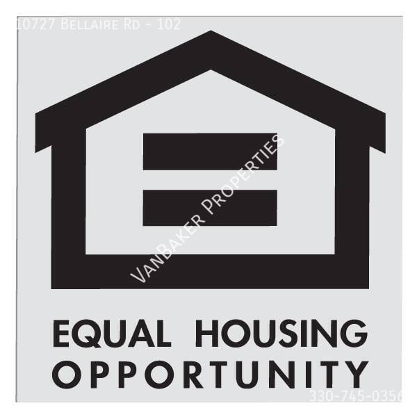 A sign for equal housing opportunity is displayed.