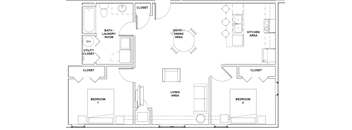 2 Bedrooms, 1 Bathroom