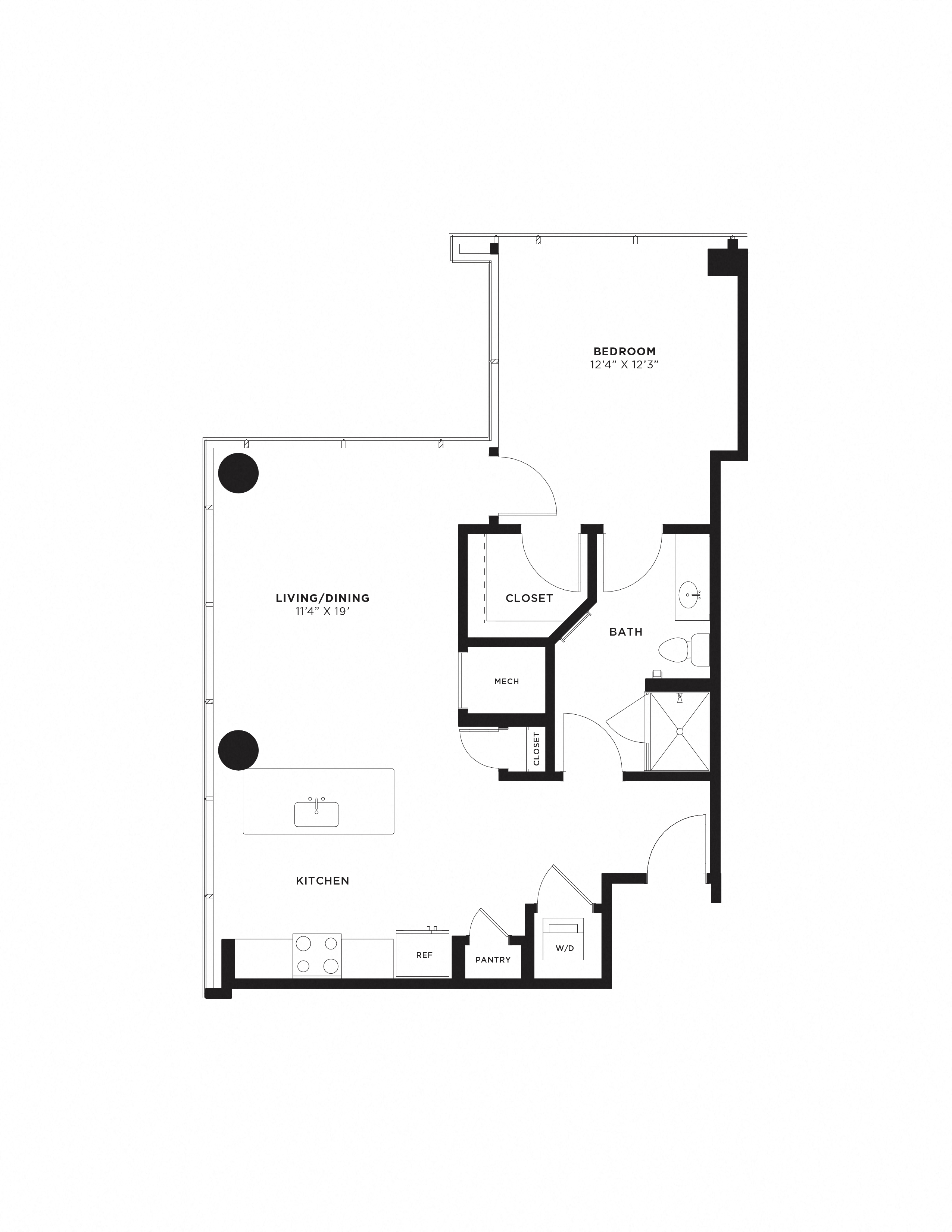 1 Bed/1 Bath-1J