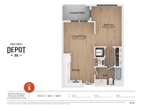 FloorPlan B - One Bedroom