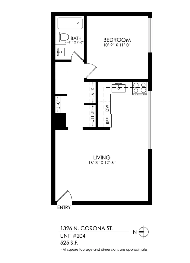 1 Bedroom, 1 Bath