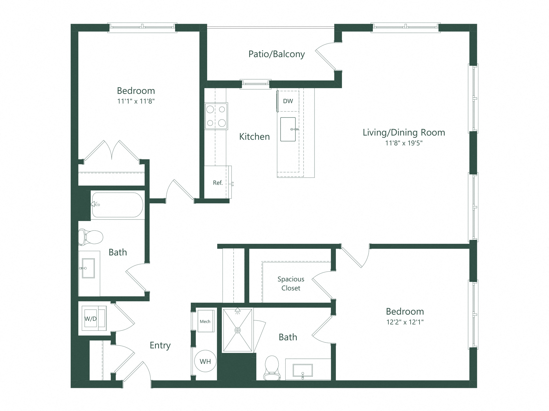 2A | 2 Bed | 2 Bath