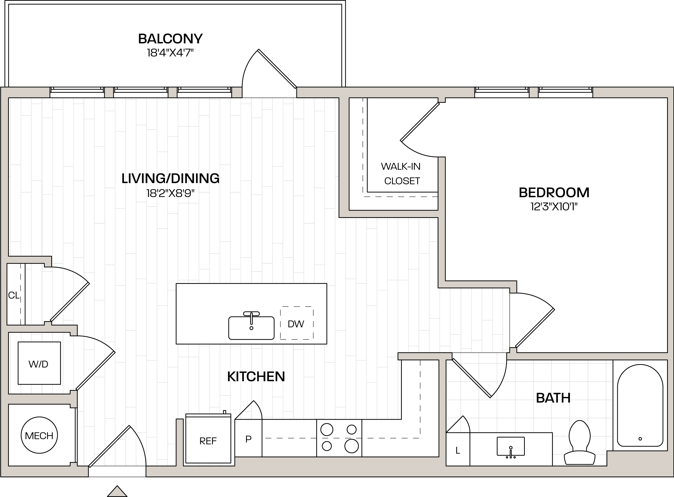 1 Bed/1 Bath-A5