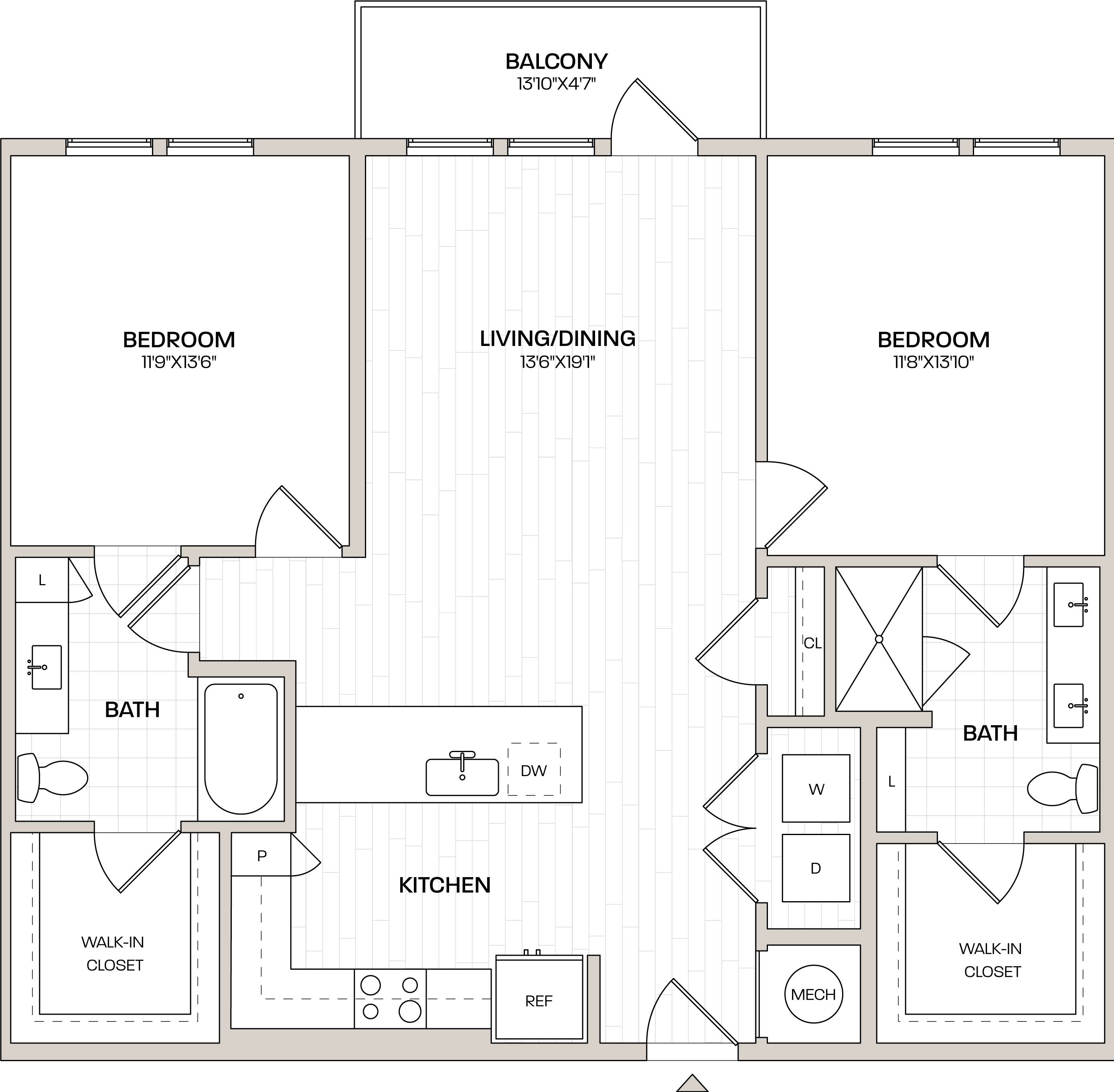 2 Bed/2 Bath-B2