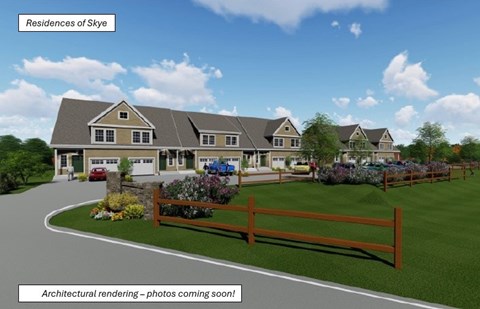 A rendering of a residential area called Residences of Skye.