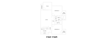 2 Bedroom, 2 Bathroom (Downstairs)