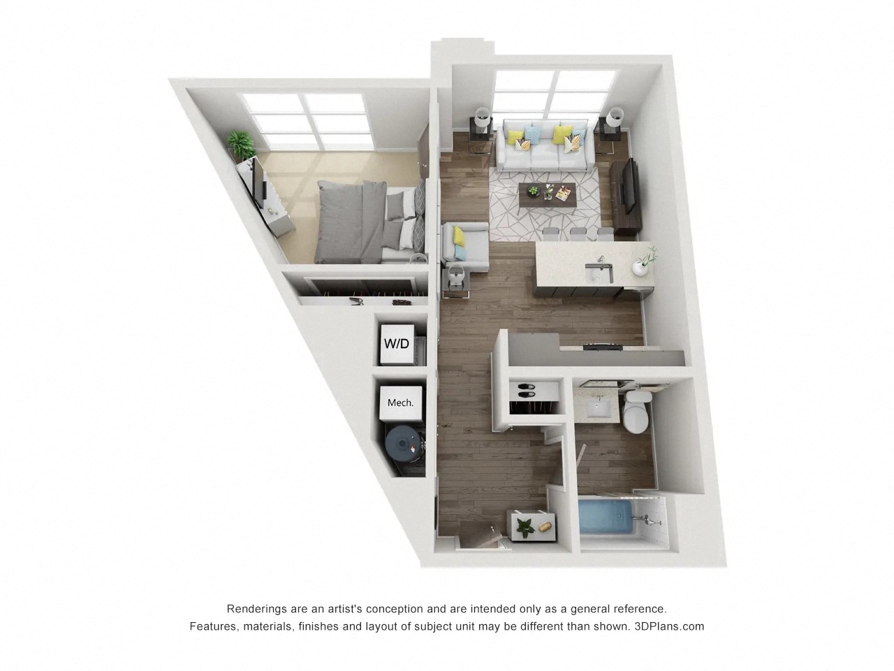 1 Bedroom A1 floorplan