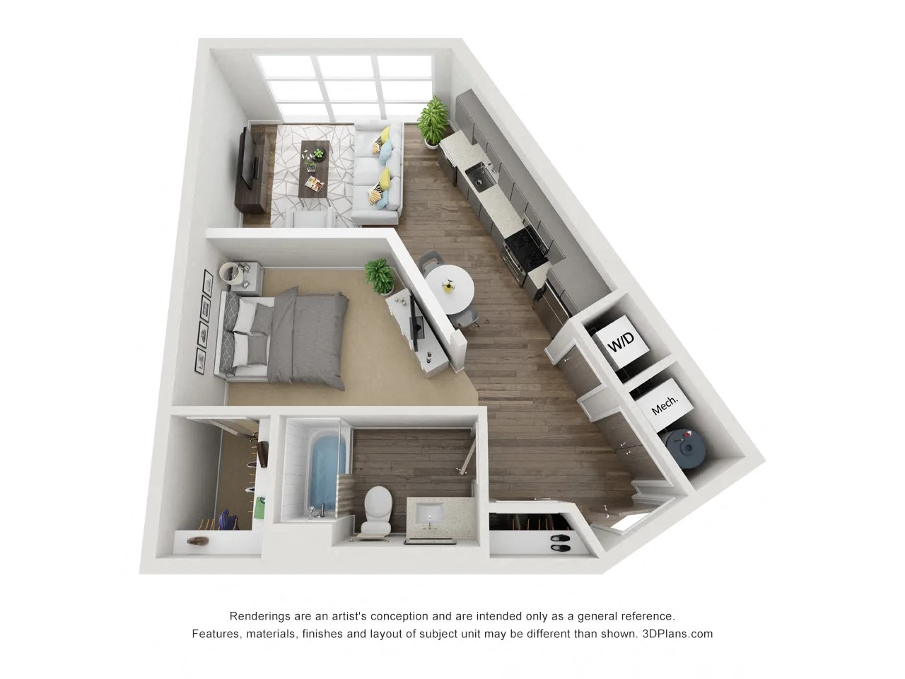 Studio 3 floorplan
