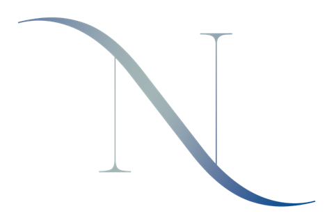 A graphic image of a letter N with a gradient color.