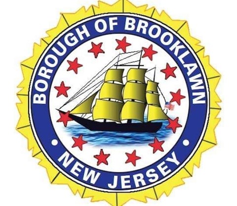 The image is of the seal of the Borough of Brooklyn, New Jersey.