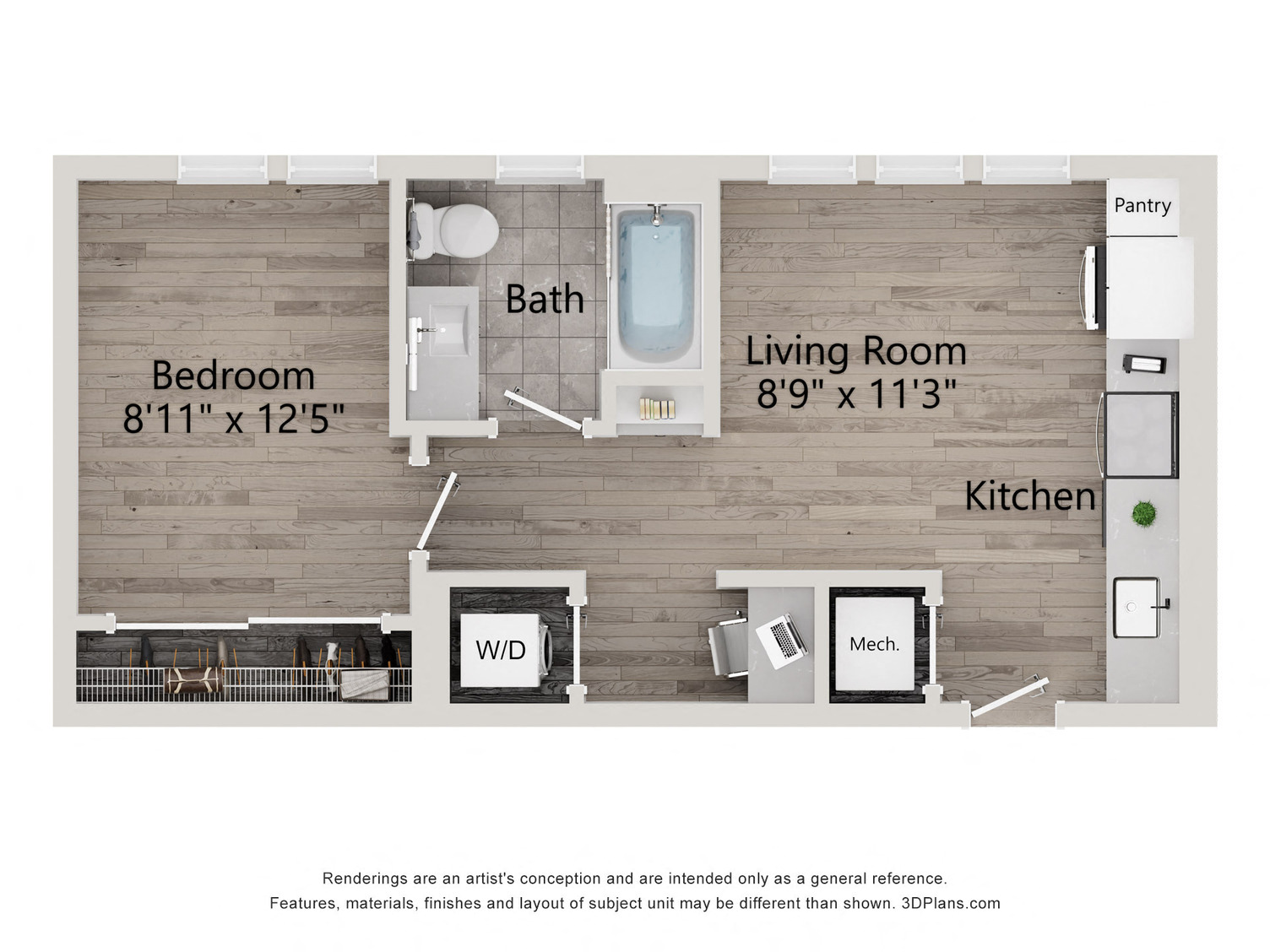 1 Bed/1 Bath-A1A
