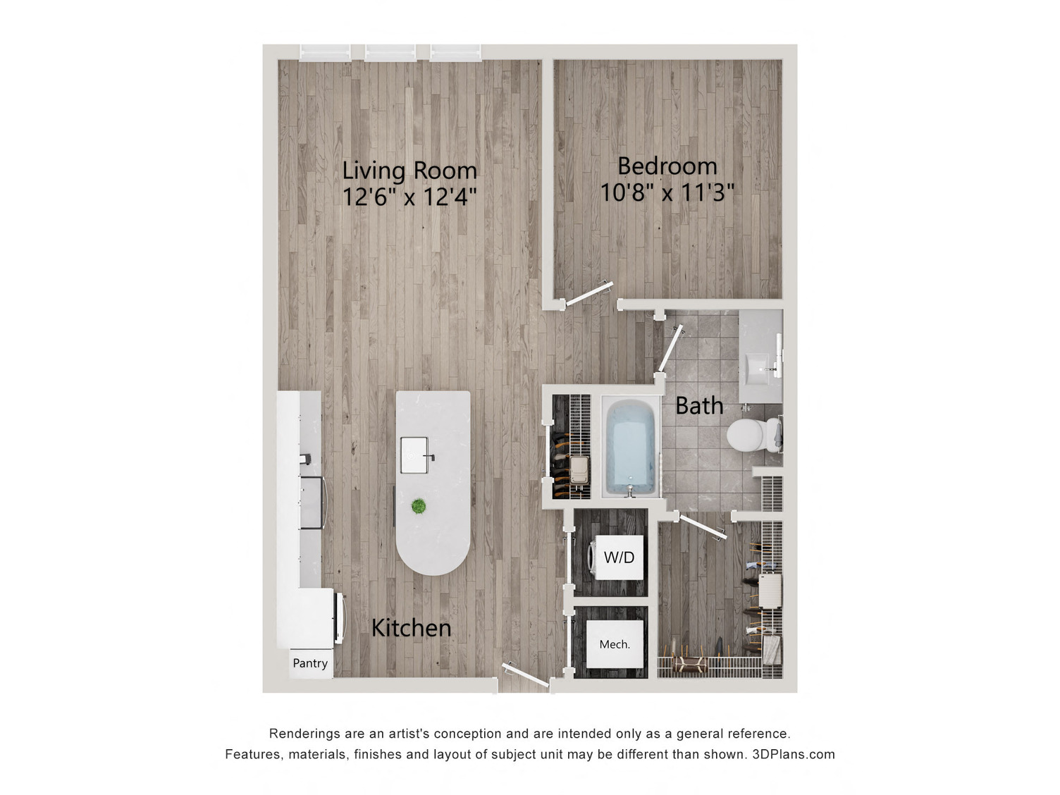 1 Bed/1 Bath-A1F