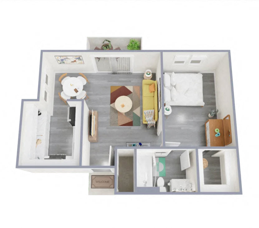 1 Bed Floorplan at Homestead Chandler, Chandler, Arizona