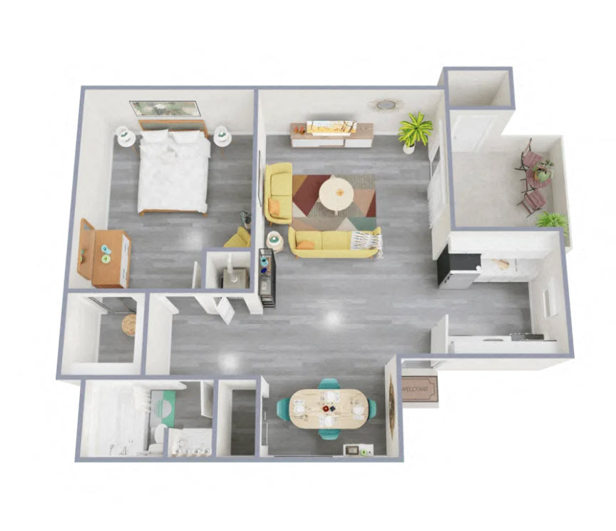 1 Bedroom Floorplan at Homestead Chandler, Arizona, 85225