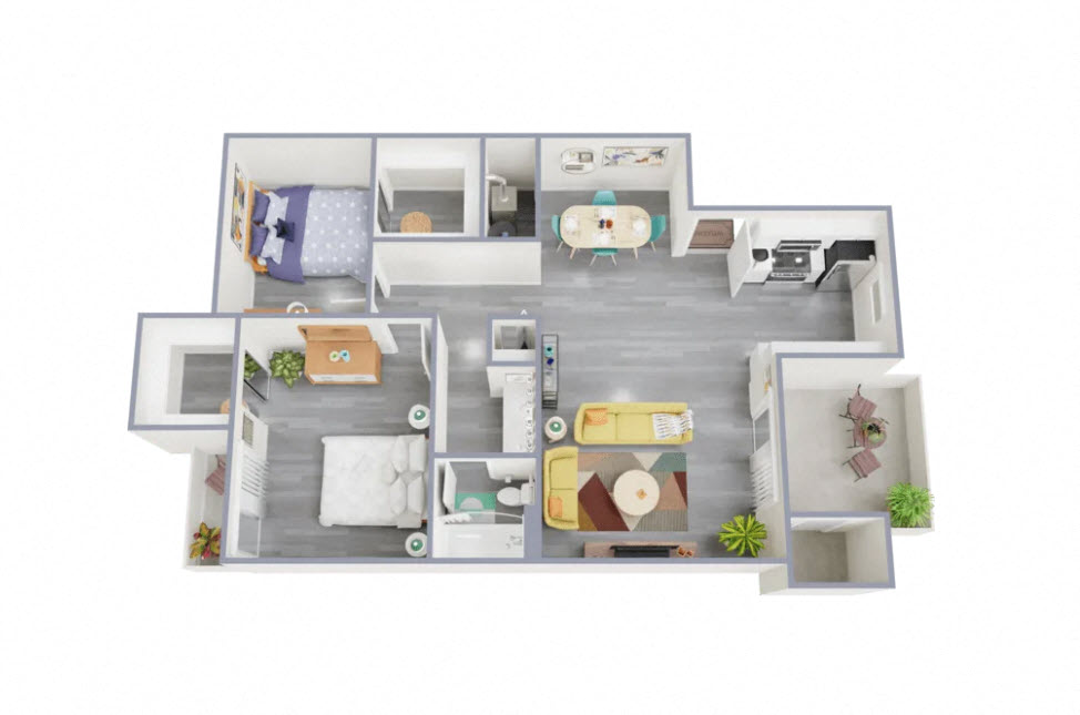 2 Bed Floorplan at Homestead Chandler, Arizona
