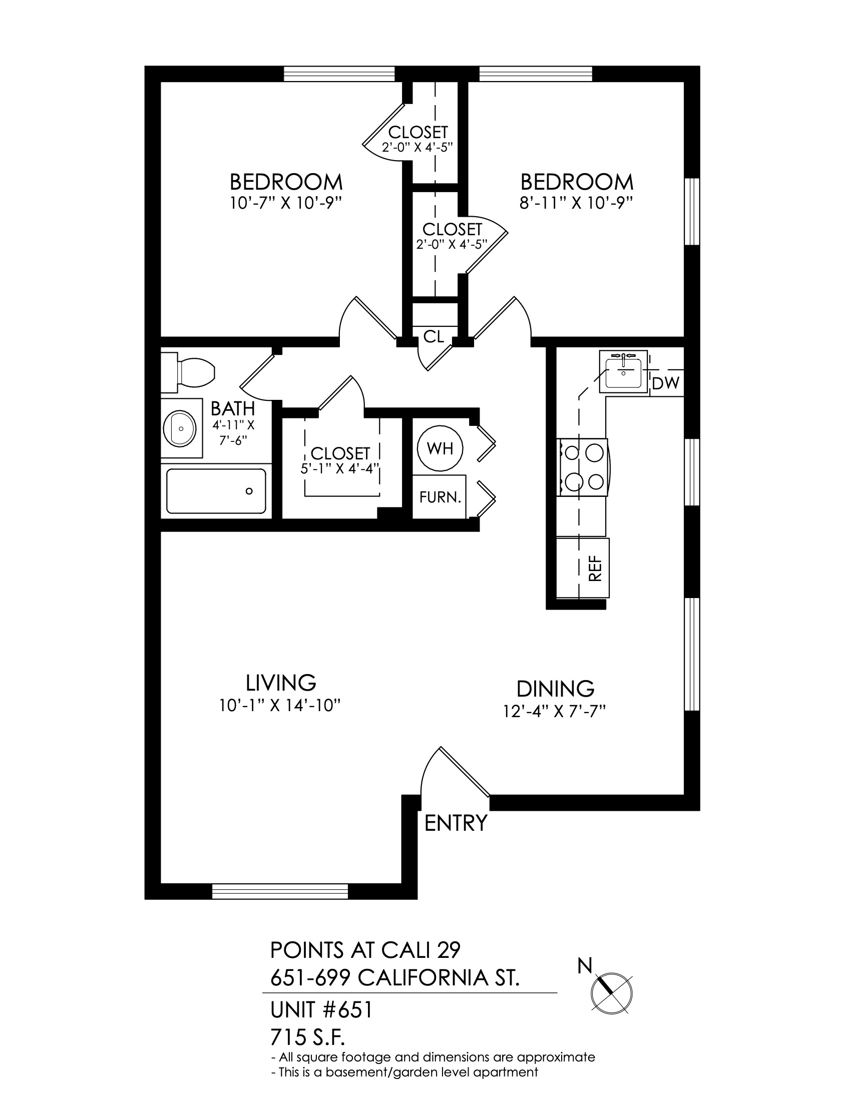 2 Bed, 1 Bath