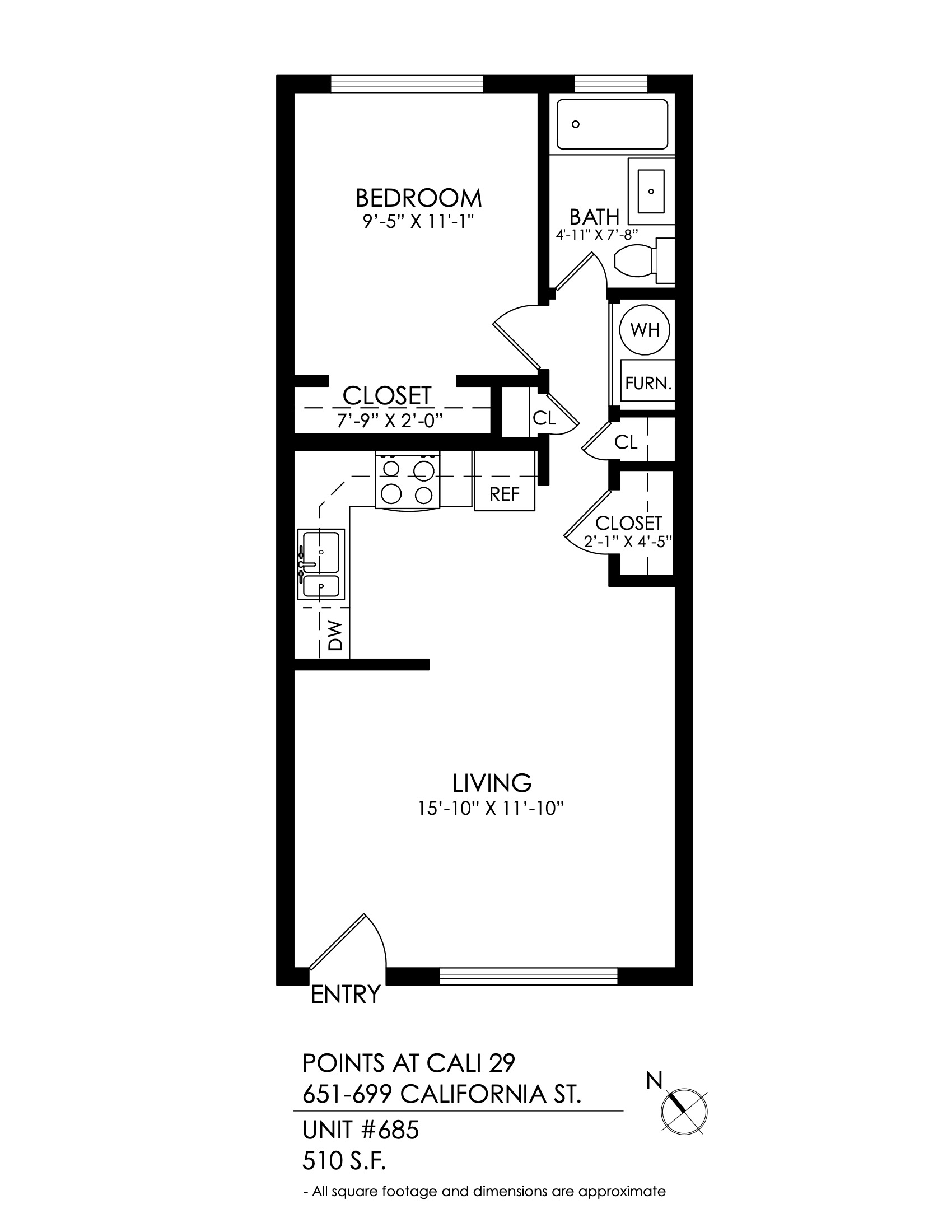 1 Bedroom, 1 Bath