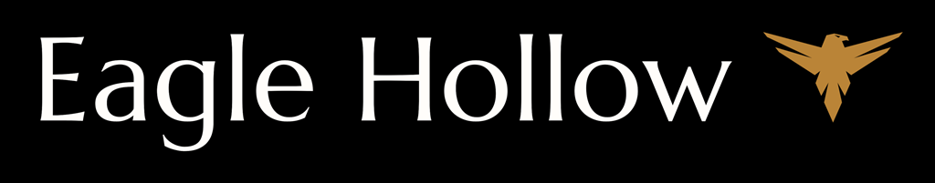The image features the text "Eagle Hollow" with a stylized eagle graphic to the right of the text.