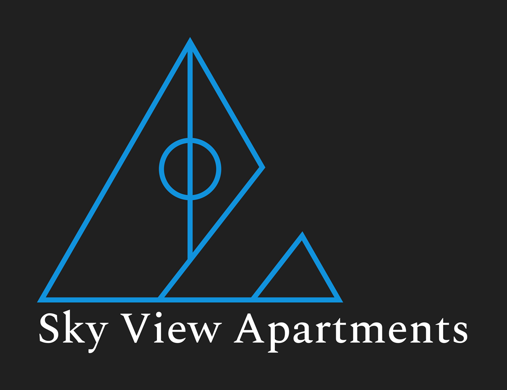 A logo for Sky View Apartments is displayed.