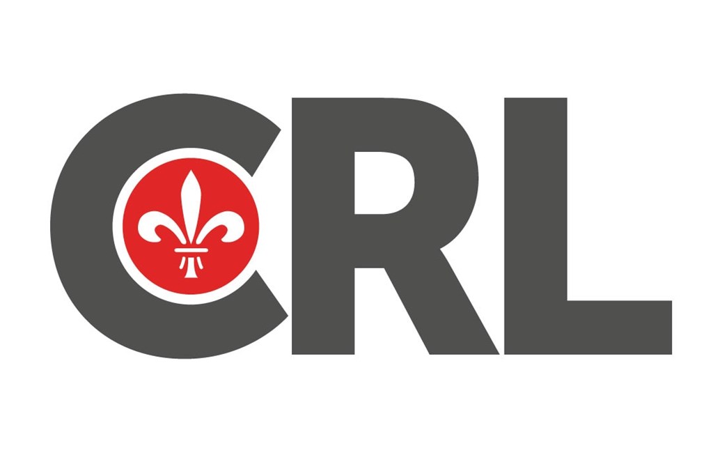 A logo with the letters CRL and a fleur de lis symbol.