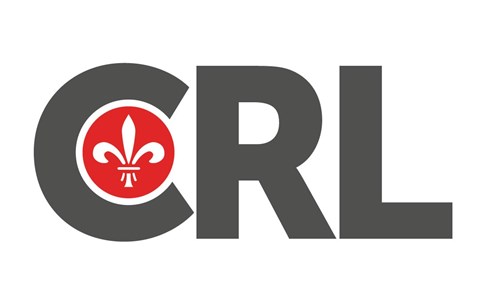 A logo with the letters CRL and a fleur de lis symbol.