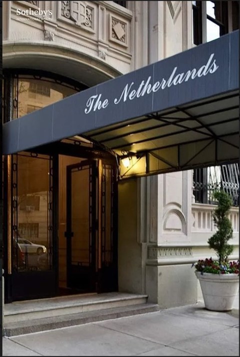The entrance to a building called the Netherlands.