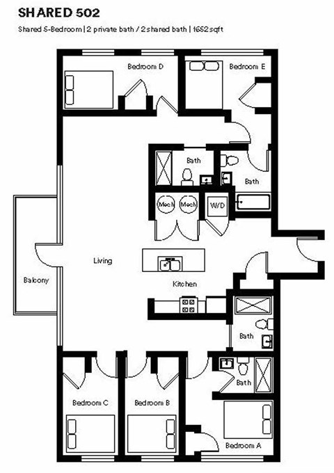 433 W Broad Street Studio-5 Beds Apartment, Conventional, Conventional, Conventional, Conventional, Conventional, Conventional for Rent - Photo Gallery 102