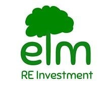 A logo with a tree and the letters "elm" with the words "RE Investment" below it.