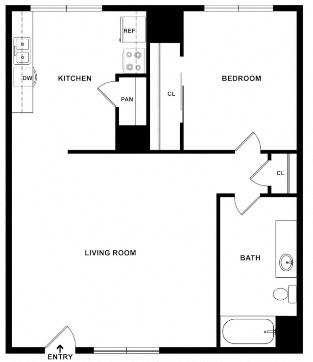 One Bedroom - 60% AMI