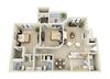 The birch at the Arbors two bedroom apartment Duluth GA
