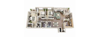 The Calla Lily Three Bedroom Two Bathroom Floor Plan