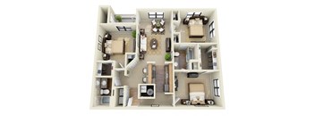 The Fitzgerald 3 Bedroom 2 Bathroom Floor Plan