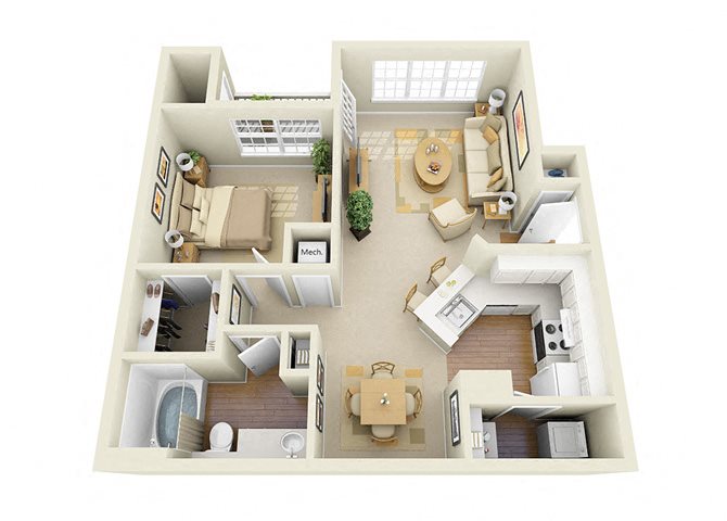 one bedroom apartment smyrna one bedroom apartment at Glen Park Apartment Homes in Smyrna, GA