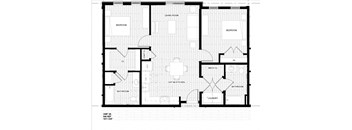 2 bed 2 bath floorplan at 36N Apartments, Tulsa, Oklahoma