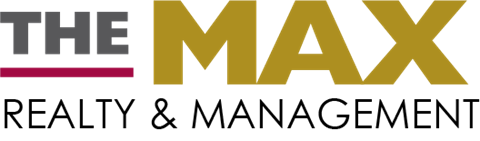 The logo for The Max Realty & Management.