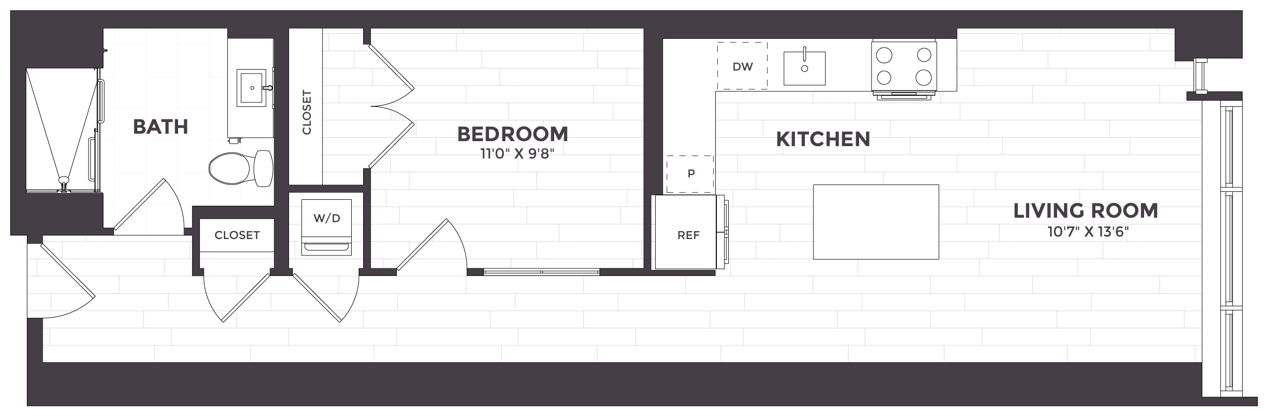 1 Bed/1 Bath- 03A