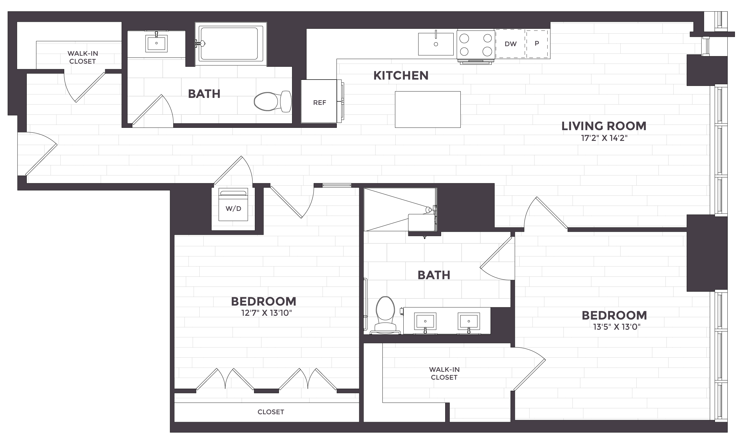 2 Bed/2 Bath ANSI- 02B