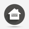 A house icon with the words "coming soon" written on it.