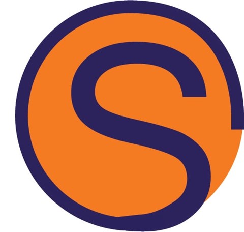 A graphic of the letter S in a circle.
